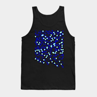 Blue Low Poly Pattern Tank Top